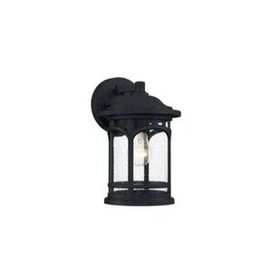 1-Light 11.25-in Matte Black Outdoor Wall Light carriage porch lamp
